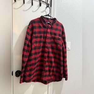 Vans Red and Black Checkered Men's Shirt